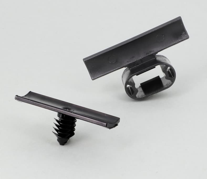 Taping-on harness clips